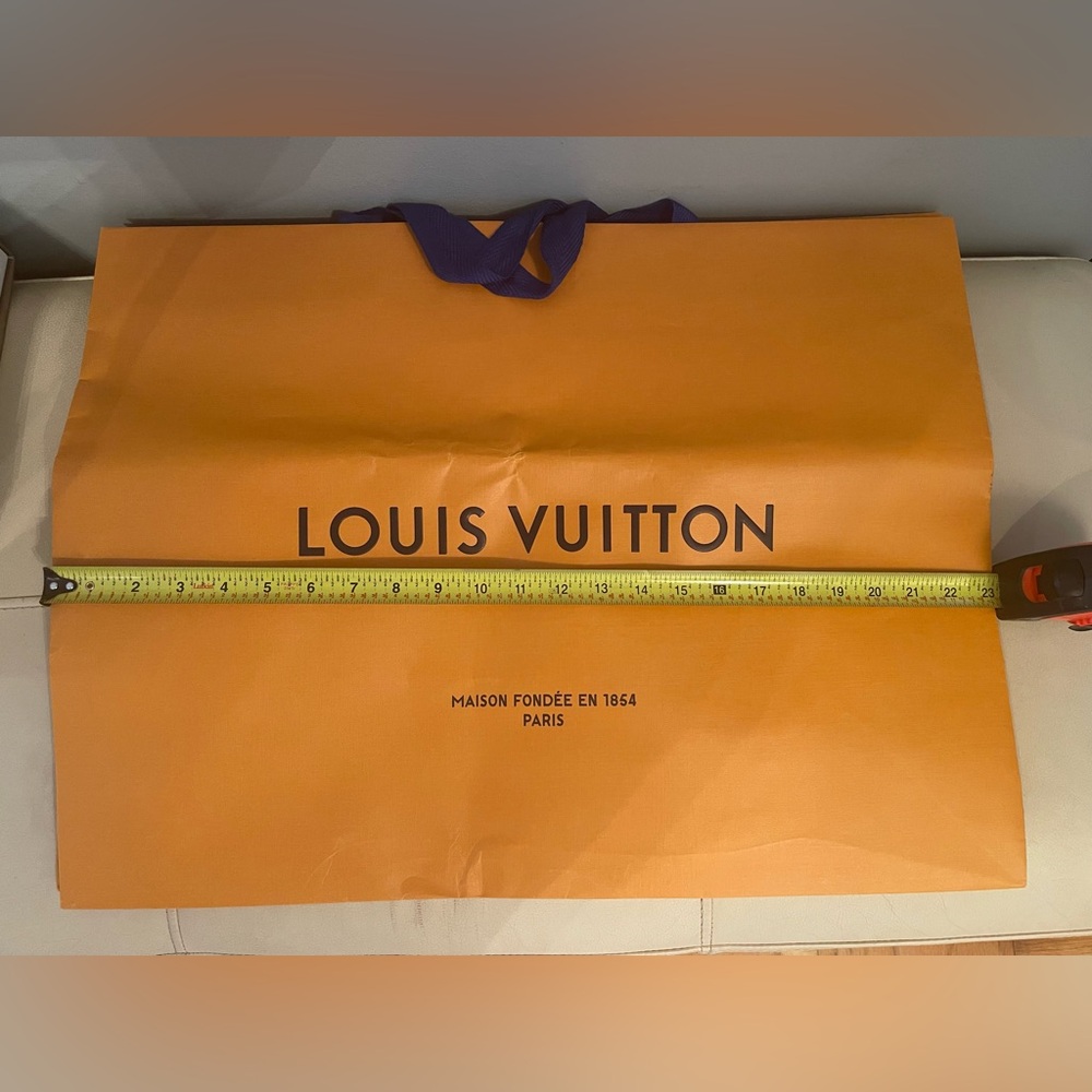 XXL Louis Vuitton Bag with Indigo Handles. 23 inch x 18 inch. Largest LV Bag
